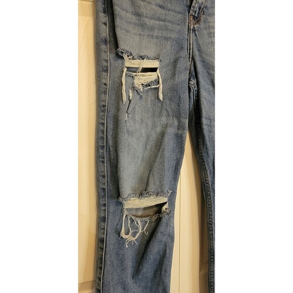 Hollister Ripped Blue Jeans Size 1 Short 25W x 25L High Rise - Picture 5 of 12